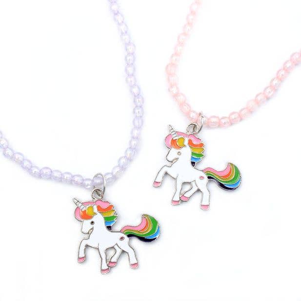 Beaded Necklace With Unicorn Pendant