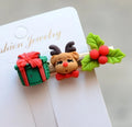 Present, Reindeer & Ivy Hair Slide