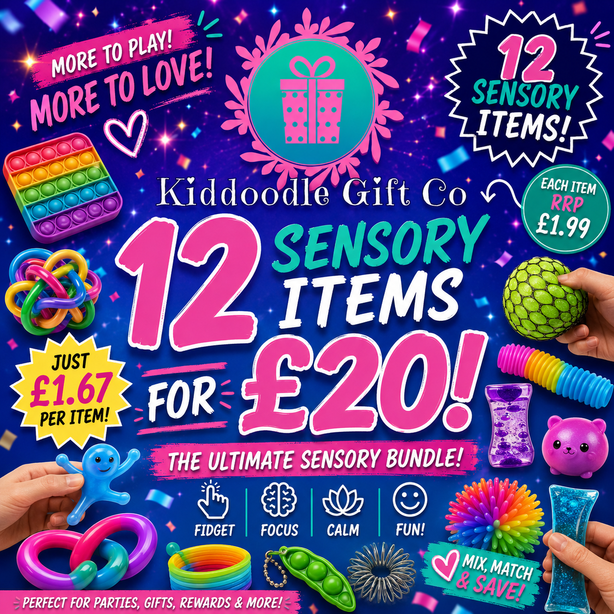 12 Sensory Items for £20.00