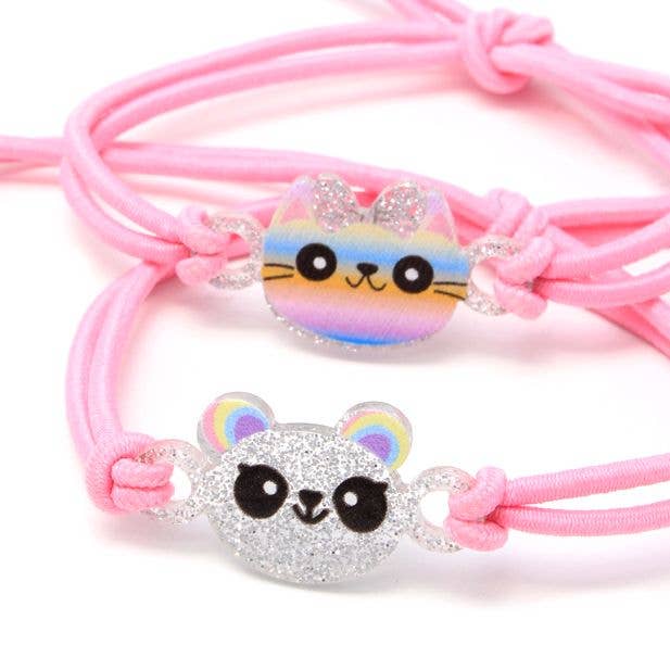 Adjustable Tied Elastic Bracelet With Charms