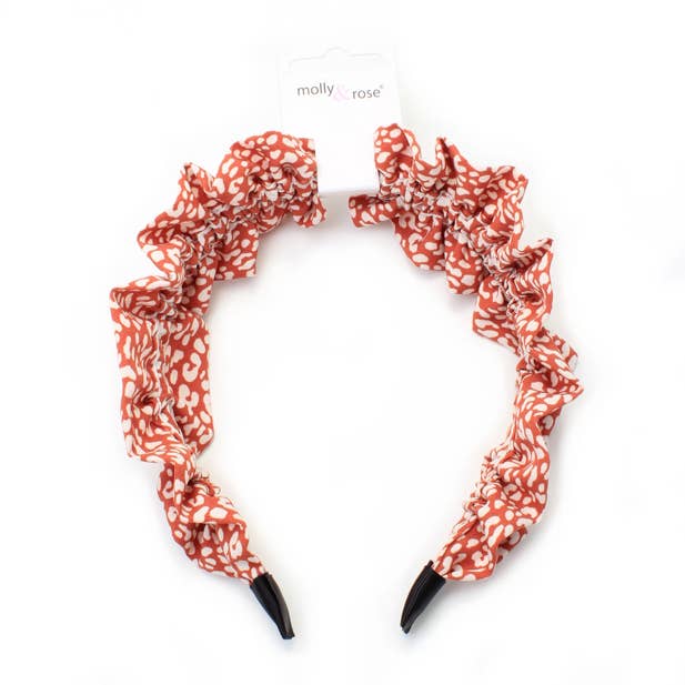 Animal Print Ruffle Style Headband