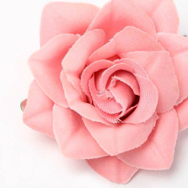 Small Fabric Rose Clip