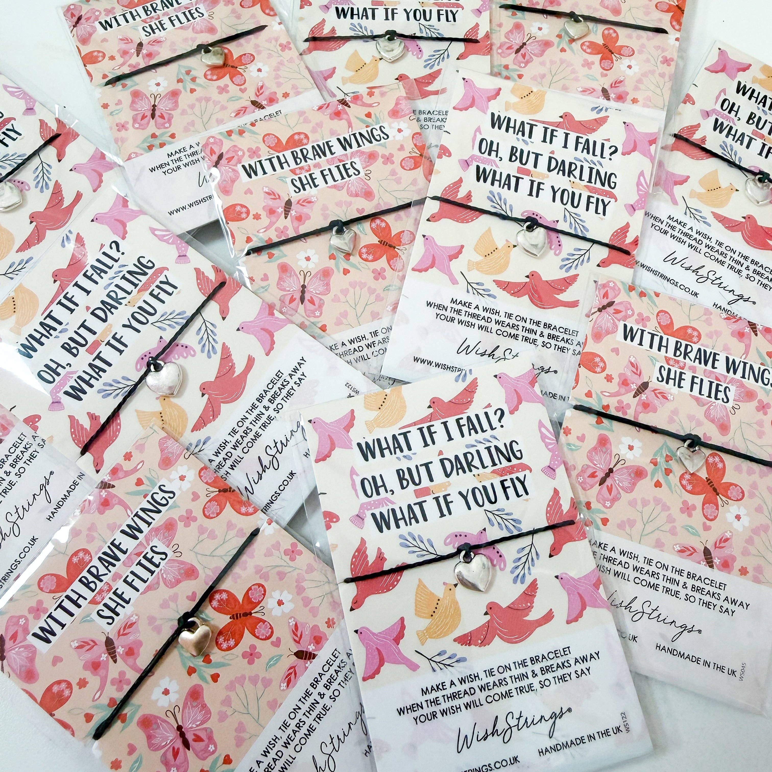 WishStrings ‘What If I Fall?’ & ‘With Brave Wings She Flies’ Design