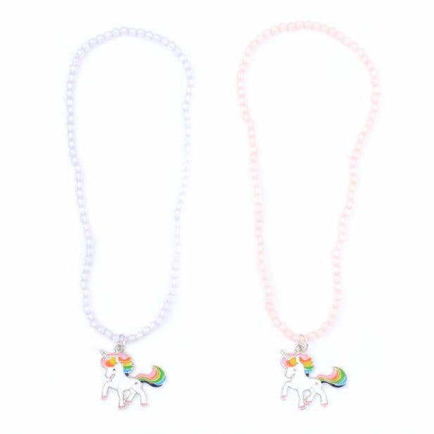 Beaded Necklace With Unicorn Pendant