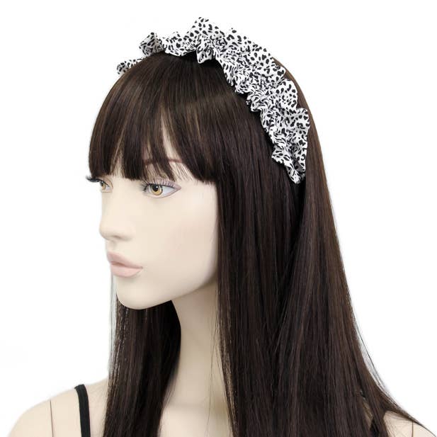 Animal Print Ruffle Style Headband