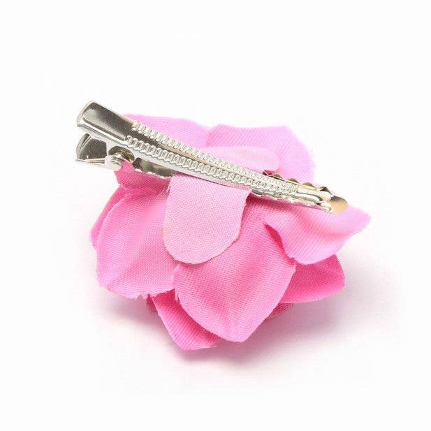 Small Fabric Rose Clip