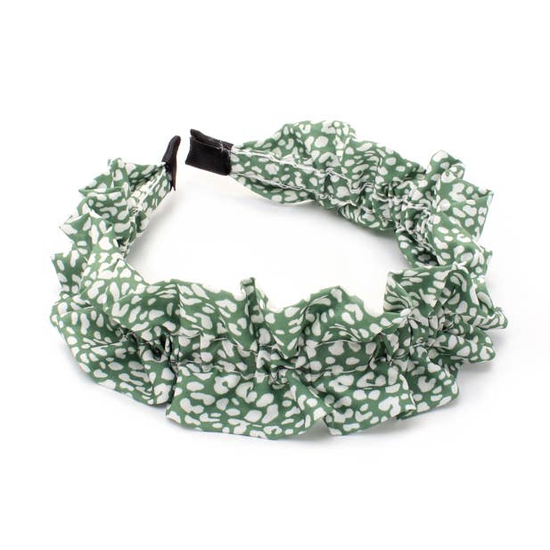 Animal Print Ruffle Style Headband