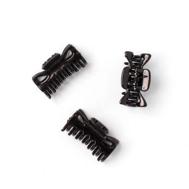 3 Black Hair Clamps