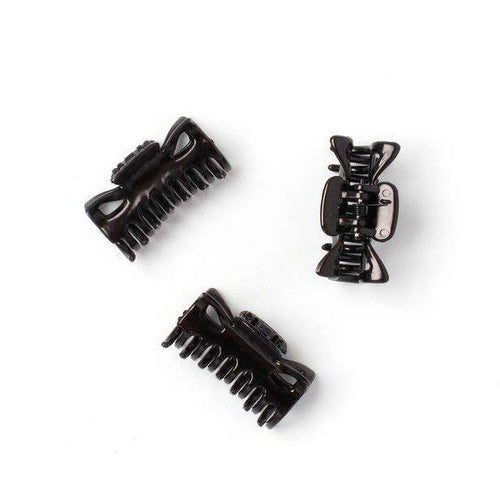 3 Black Hair Clamps