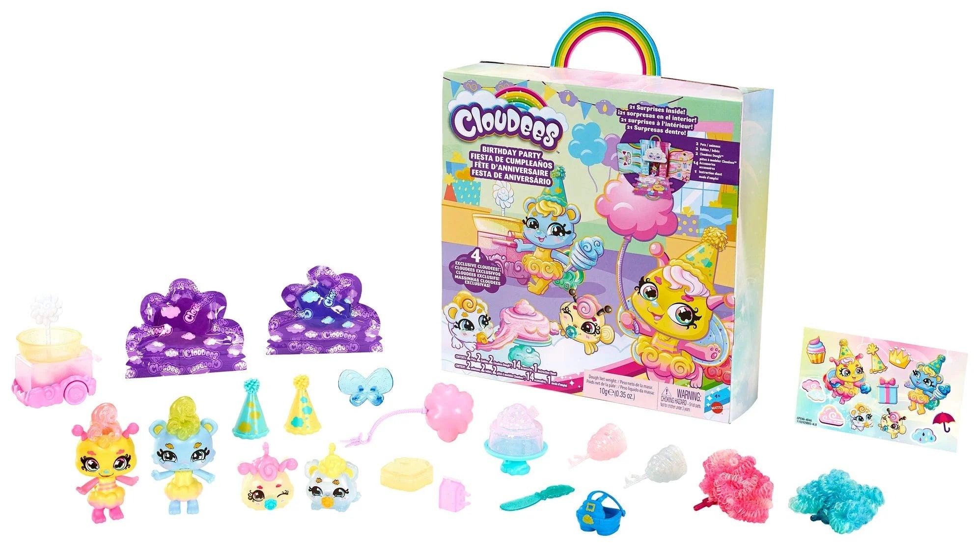 Cloudees Collectible Pets Birthday Ice Cream Party Set
