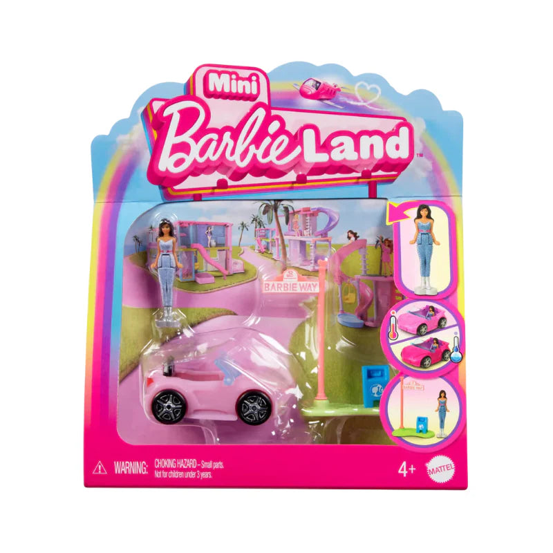 Barbie Mini BarbieLand Doll & Colour Changing Vehicle | Pocket-Sized Playset