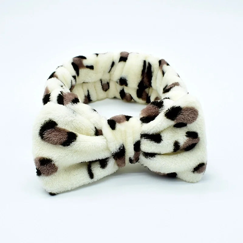 Beige Leopard Print Head Band