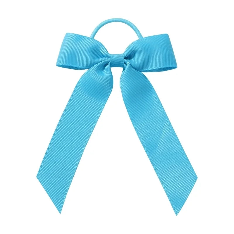Blue Bow Hair Tie