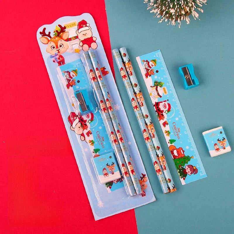Blue Christmas Stationery Set