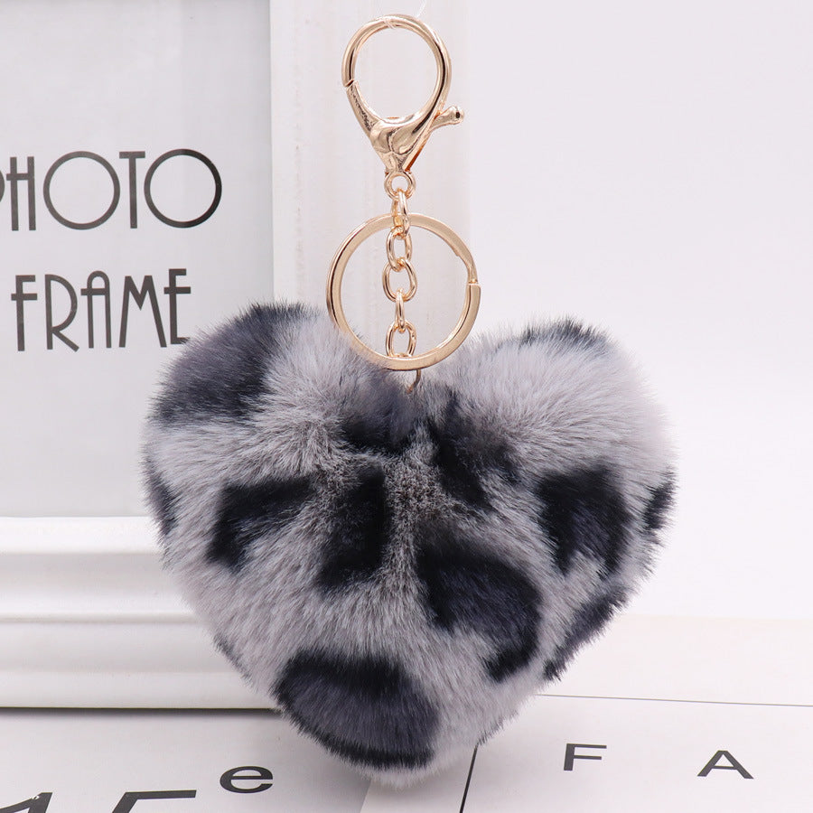 Plush Heart Shaped Keyrings