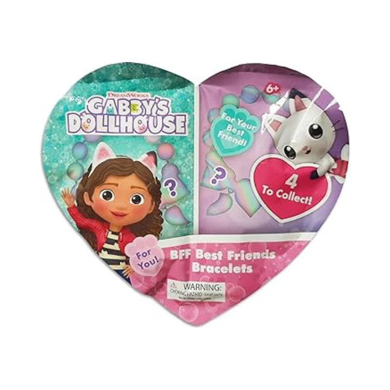 Gabby's Dollhouse 4 Item Bundle - Activity, Colouring, Stickers & Bracelet
