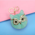 Green Owl Plush Keychain