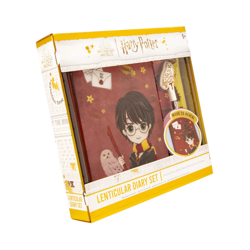 Harry Potter 4 Item Bundle - Paint, Plush, Diary & Crystal Art