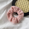 Pink Rib Scrunchie