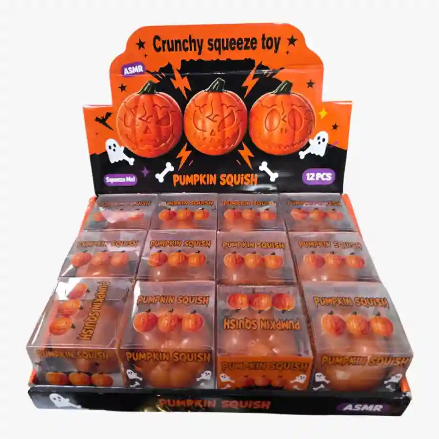 Pumpkin Squish Crunchy Squeeze Toy 6cm