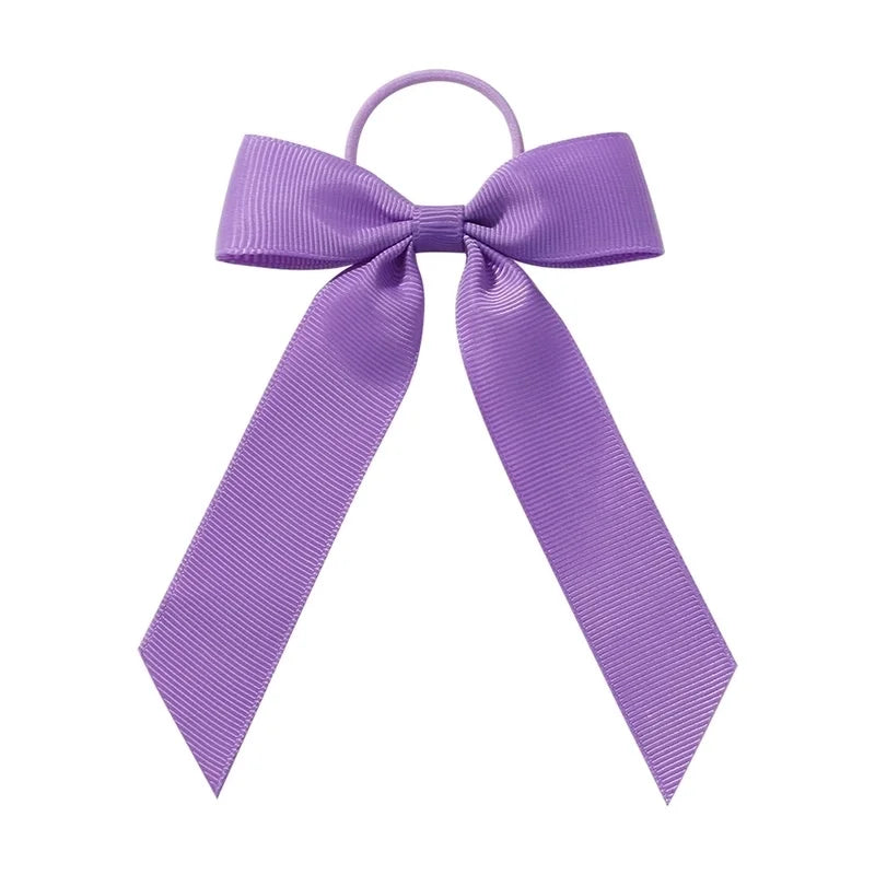 Purple Bow Hair Tie