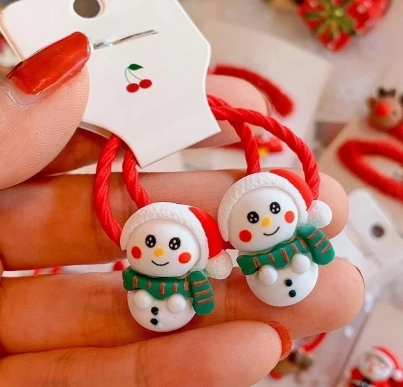 Snowman Hair Ties