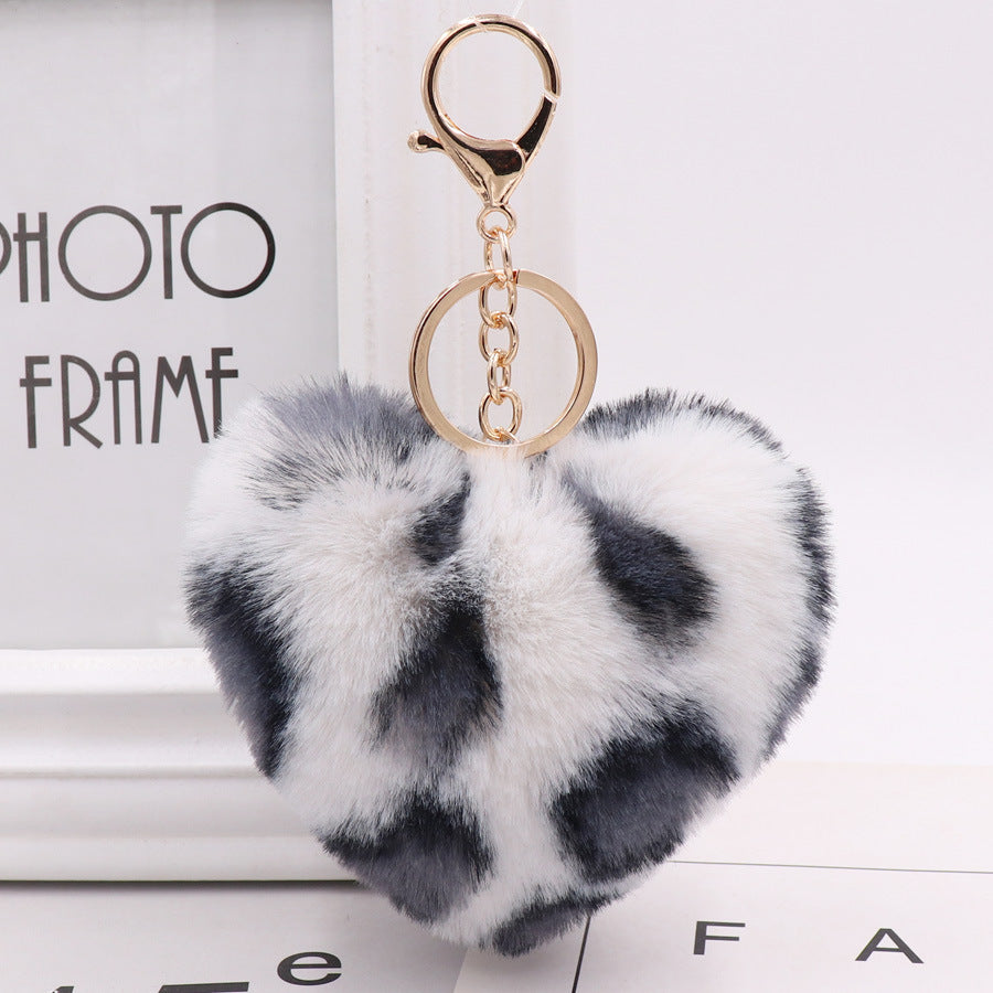 Plush Heart Shaped Keyrings