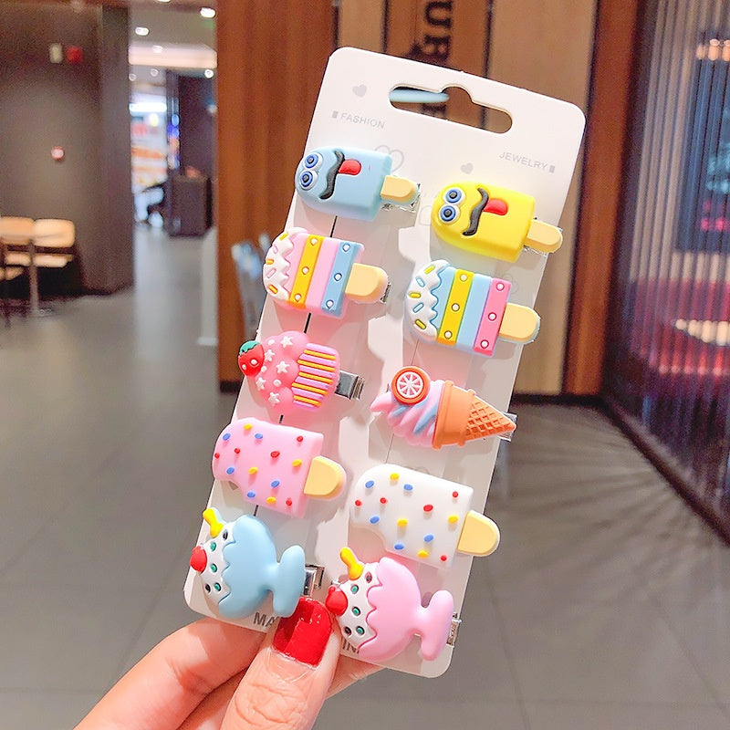 10 Piece Ice-Cream Hair Clips