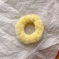 Yellow plush hair tie