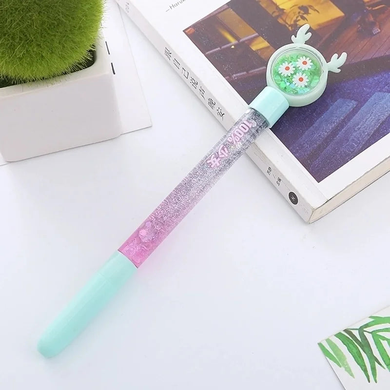 Green Antler Sequin Pen