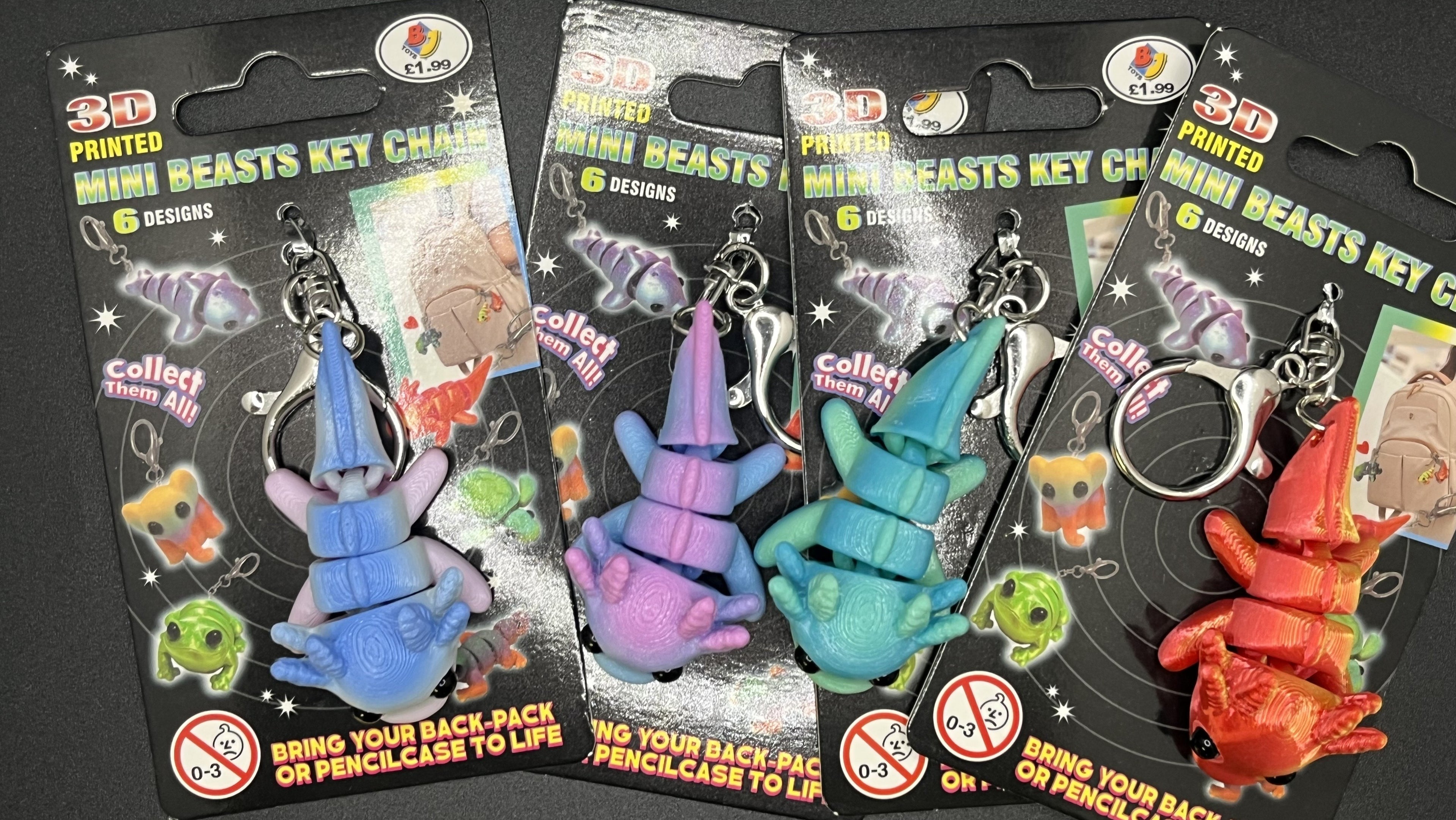 3D Animal Print Keychain