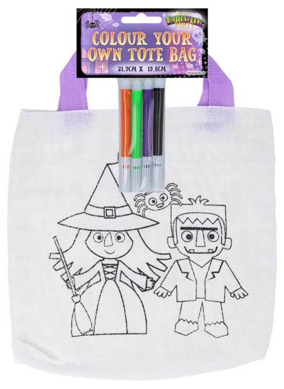 Colour Your Own Halloween Tote Bag