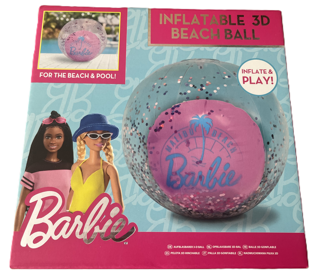 Barbie Inflatable 3D Beach Ball with Confetti