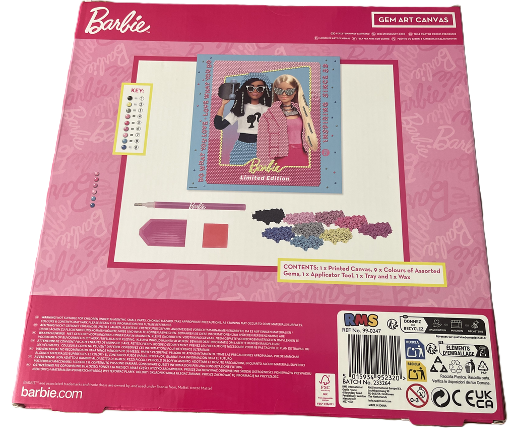 Barbie Gem Art Canvas Set
