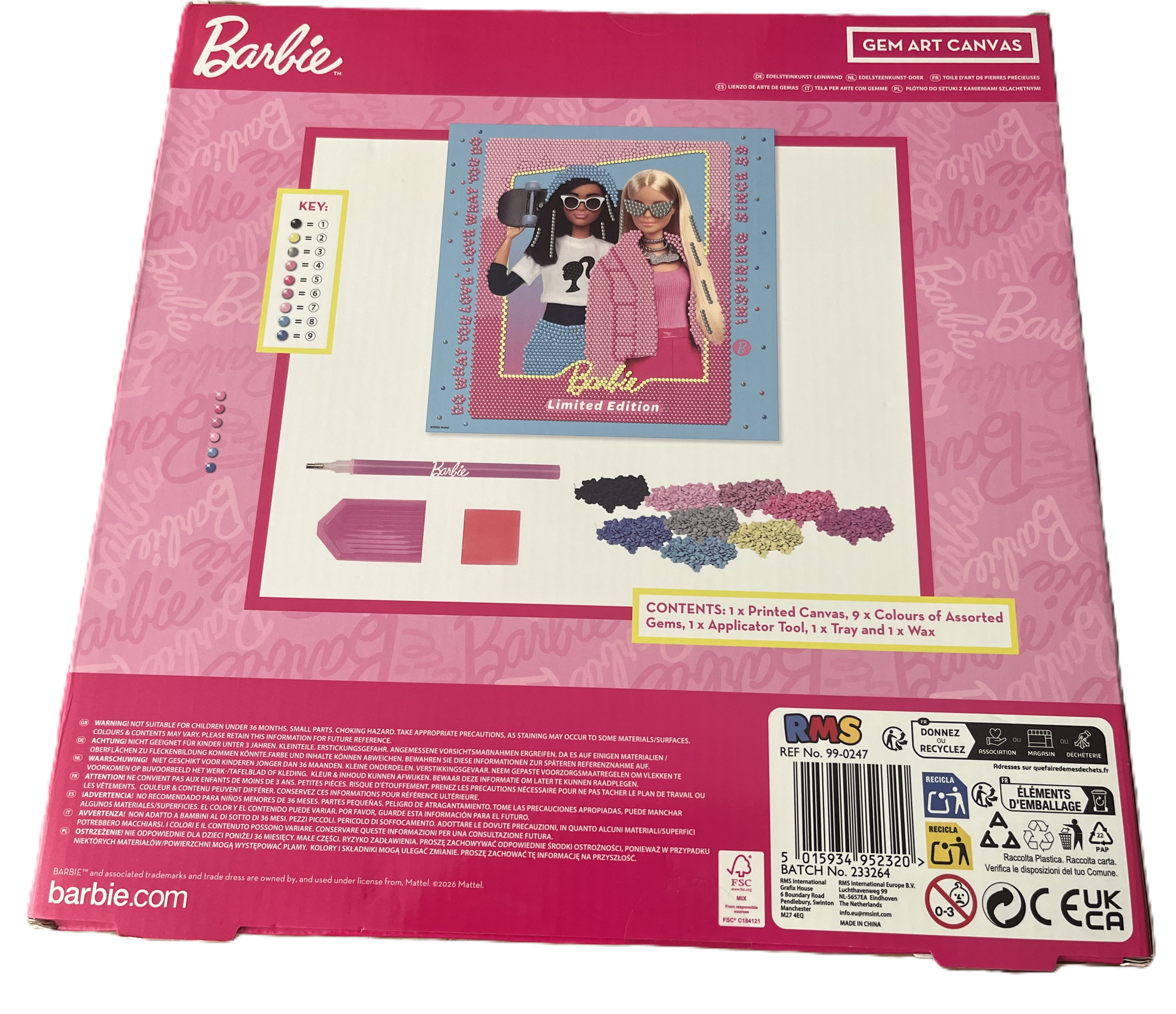 Barbie Gem Art Canvas Set