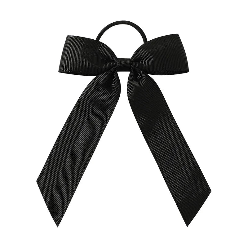 Black Bow Hair Tie