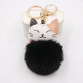 Black Plush Kitten Keychain