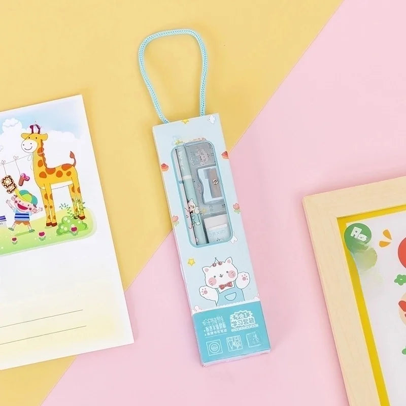 Blue Kitten Stationery Combination Set