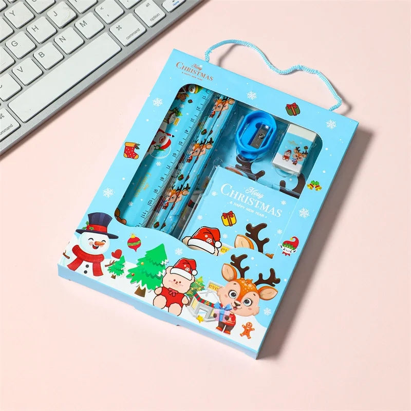 Blue Christmas Stationery Set
