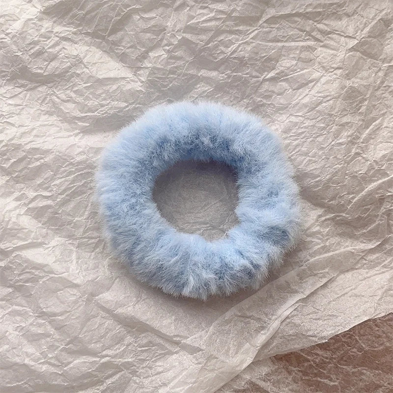 Blue Plush Hair Tie