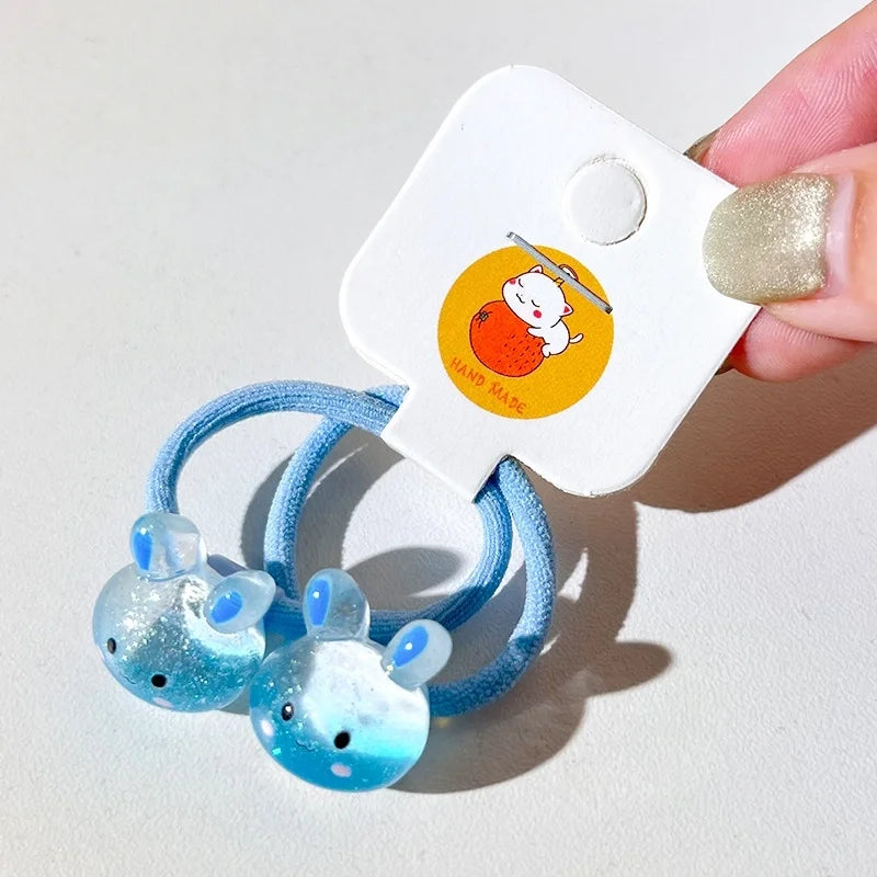 Blue Rabbit Hair Ties
