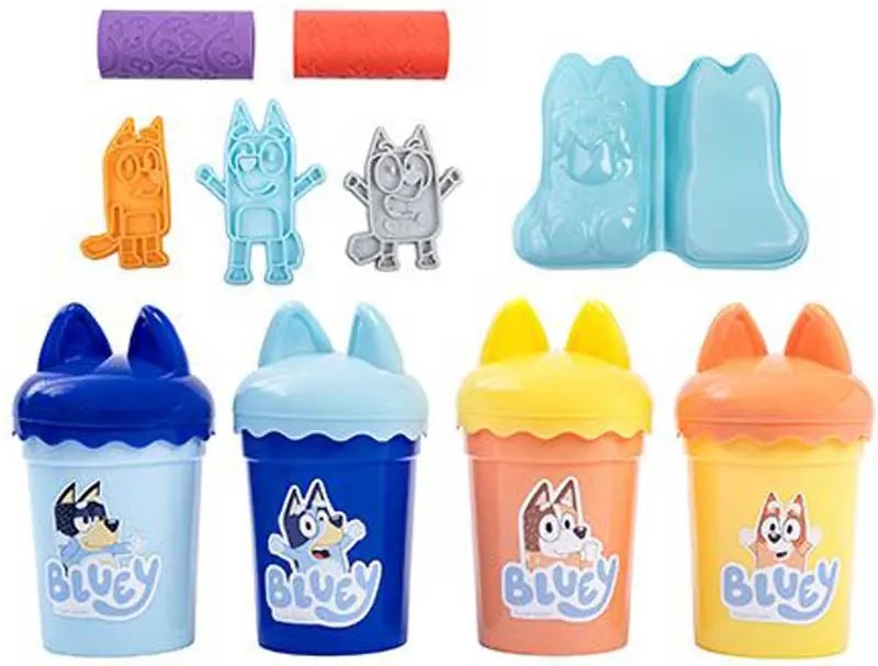 Bluey Sand & Dough Case | Moulds, Rollers & Cutters Included