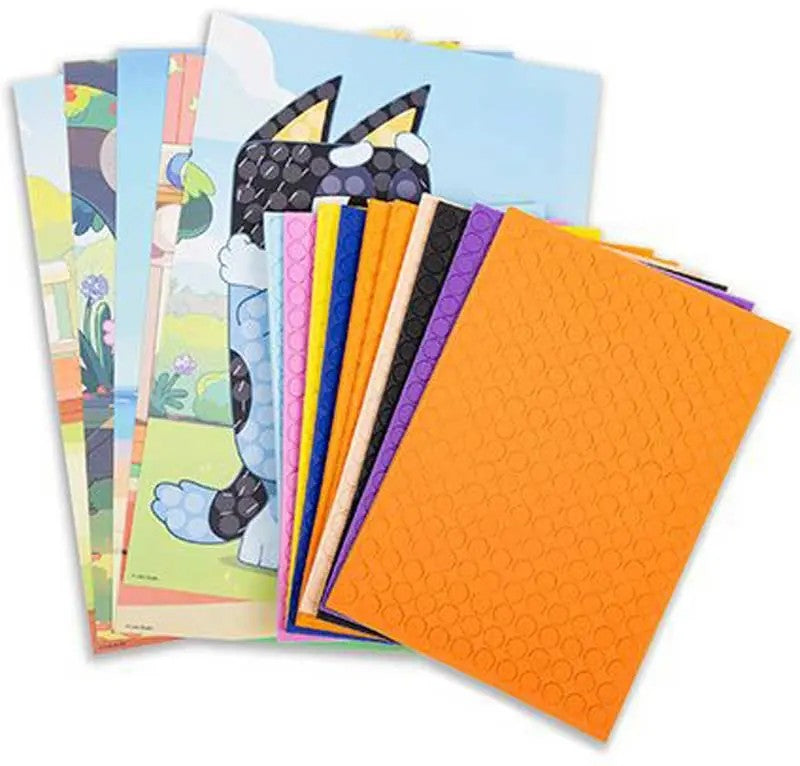 Bluey 3 Item Bundle - Colouring, Squishy & Activity Set