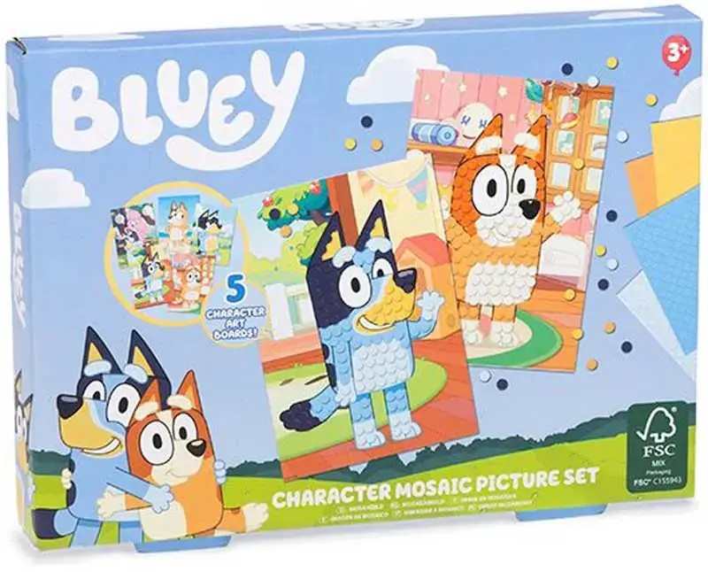 Bluey Character Mosaic Set | 5 Character Boards
