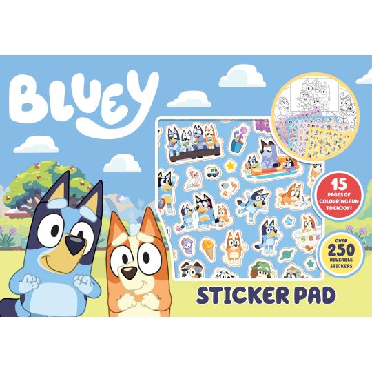 Bluey XL 6 Item Bundle - Activity, Play Pack, Mosaic, Squishy, Sticker Pad & More