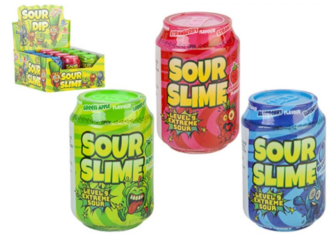 Mr Candy Sour Slime Candy Can With Liquid Candy