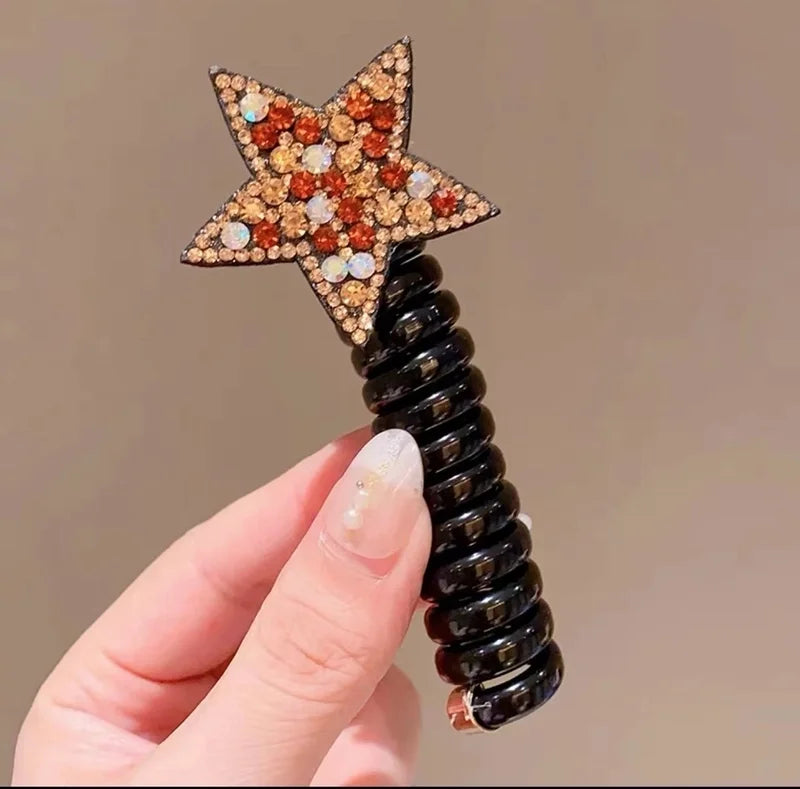 Champagne Rhinestone Hair Coil