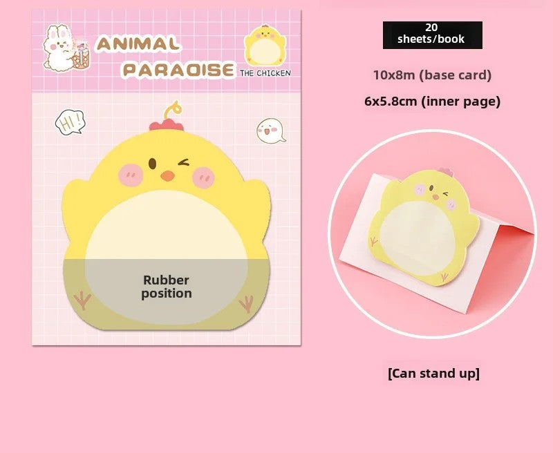 Chick Standing Sticky Notes - Cute 3D Page Markers | Kiddoodle Gift Co