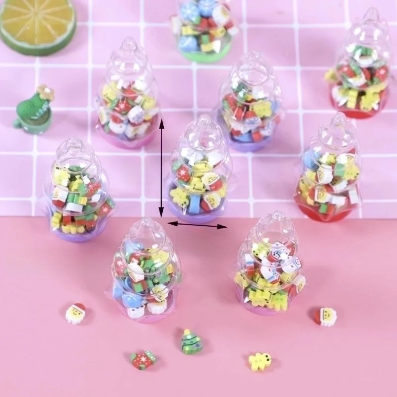 Christmas Tree Erasers Set