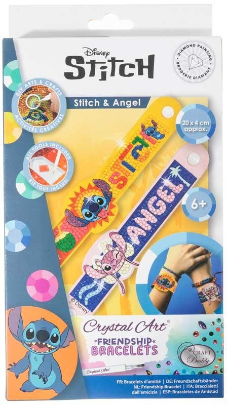 Craft Buddy – Stitch & Angel Crystal Art Bracelet